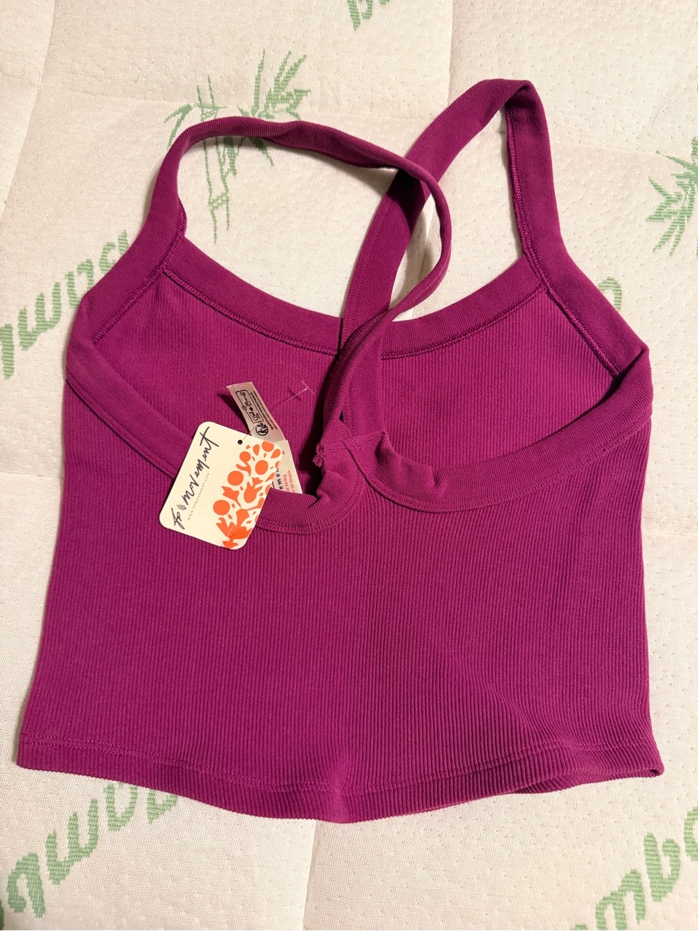 NWT FP Movement All Clear Solid Cami in Mulberry - Picture 3 of 4
